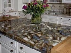 gray agate countertop                               